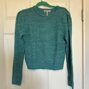 BCBGeneration Cotton blend teal blue knit sweater